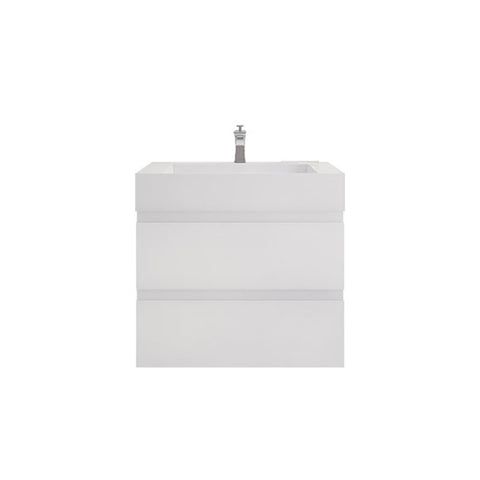 Monterey 30" Glossy White Wall Mounted Vanity with Reinforced Acrylic Sink