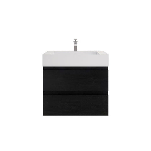 Monterey 30" Rich Black Wall Mounted Vanity with Reinforced Acrylic Sink
