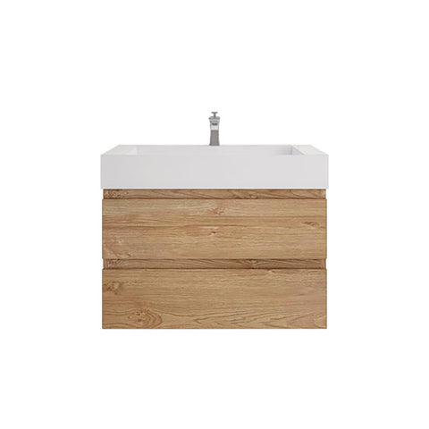 Monterey 36" New England Oak Wall Mounted Vanity with Reinforced Acrylic Sink