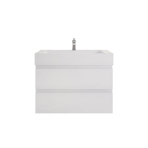 Monterey 36" Glossy White Wall Mounted Vanity with Reinforced Acrylic Sink