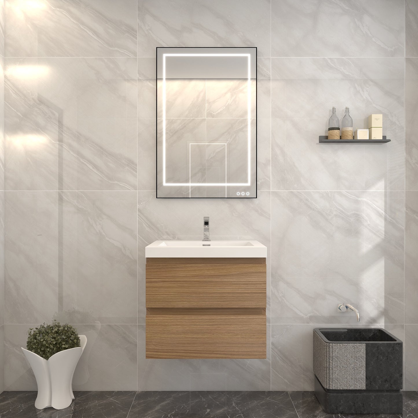 BOW 24" Single Sink Vanity in Rosewood - Better Vanity