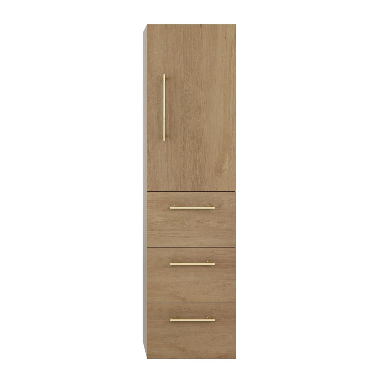 ELSA 16'' BATHROOM LINEN SIDE CABINET in White Oak V1