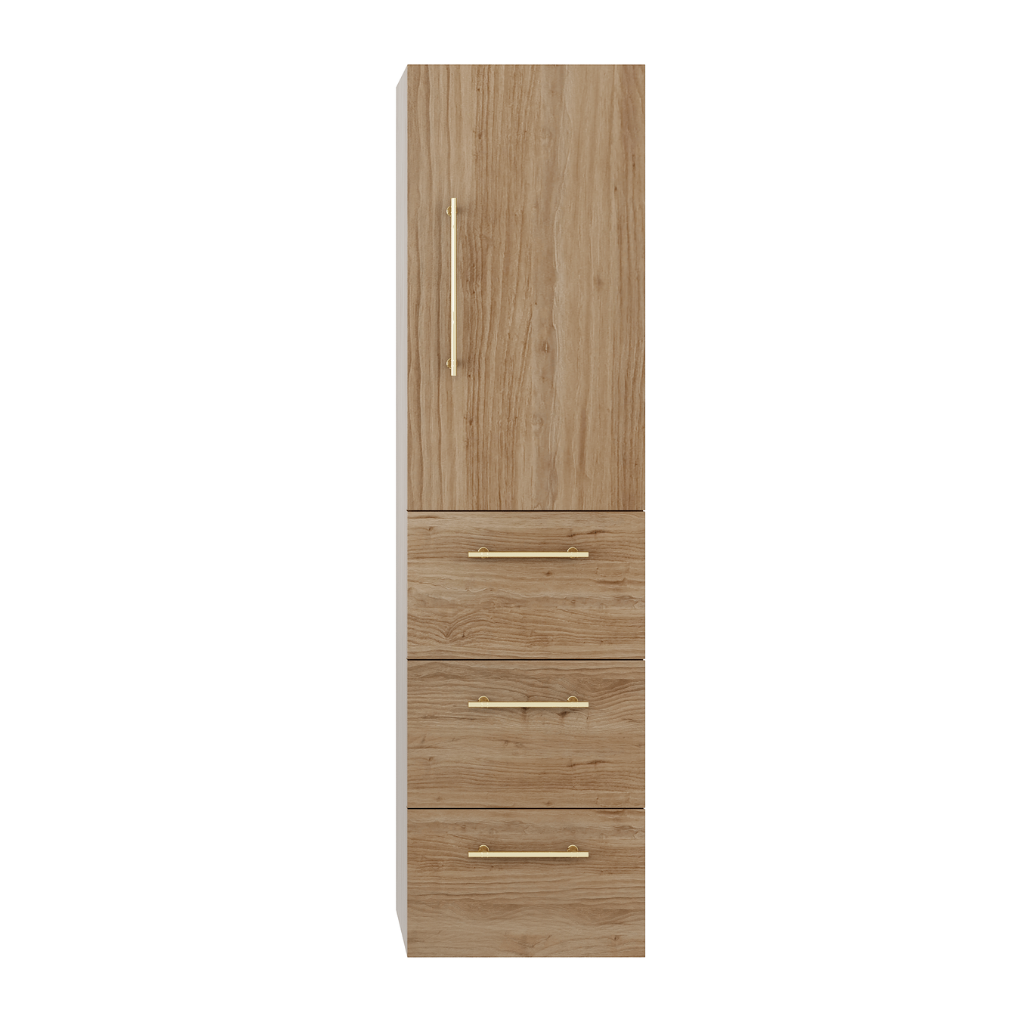 Elsa Side Linen Cabinet in Natural Oak - AV V1