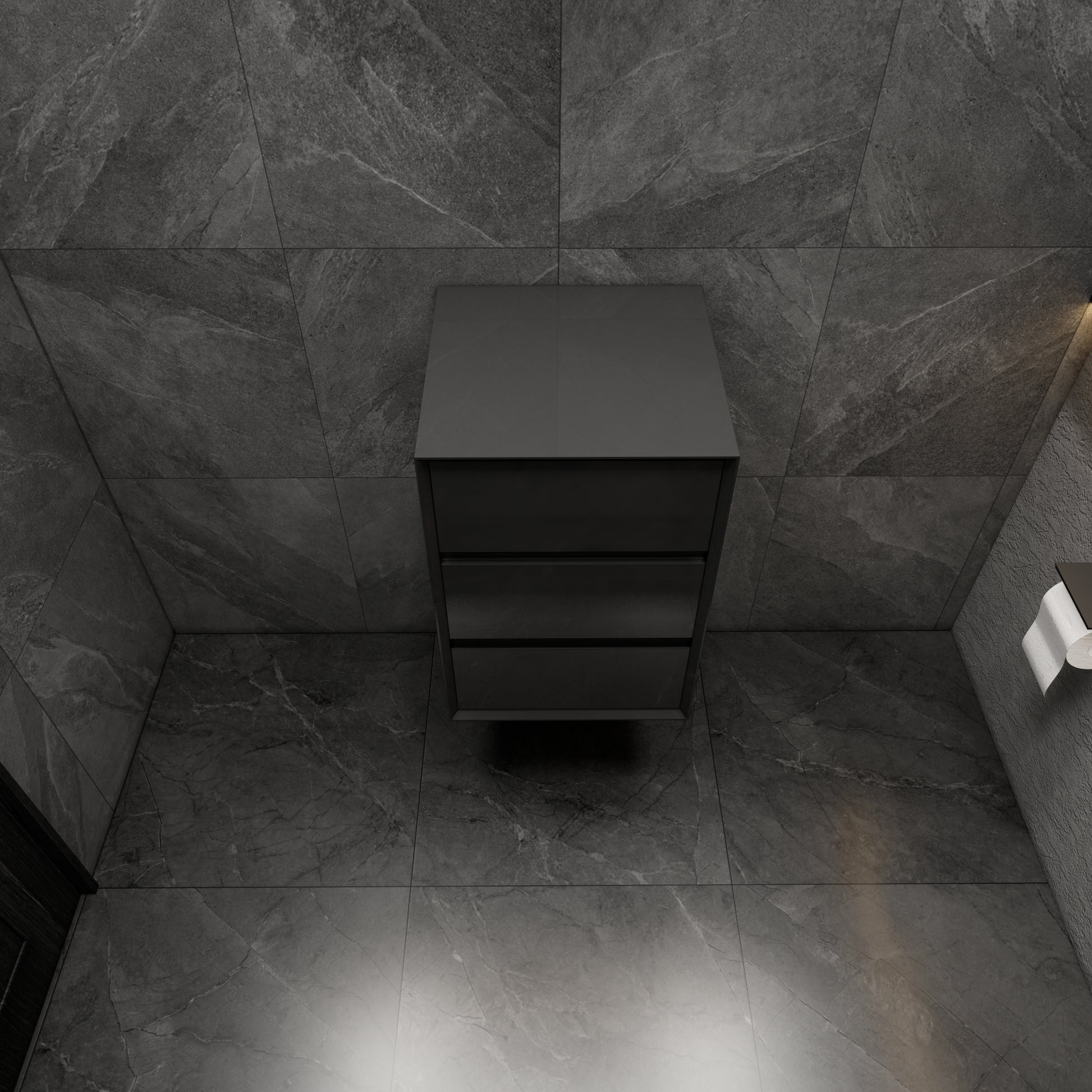 Max 20" Gloss Black Side Cabinet - Bathroom Side Cabinets Better Vanity