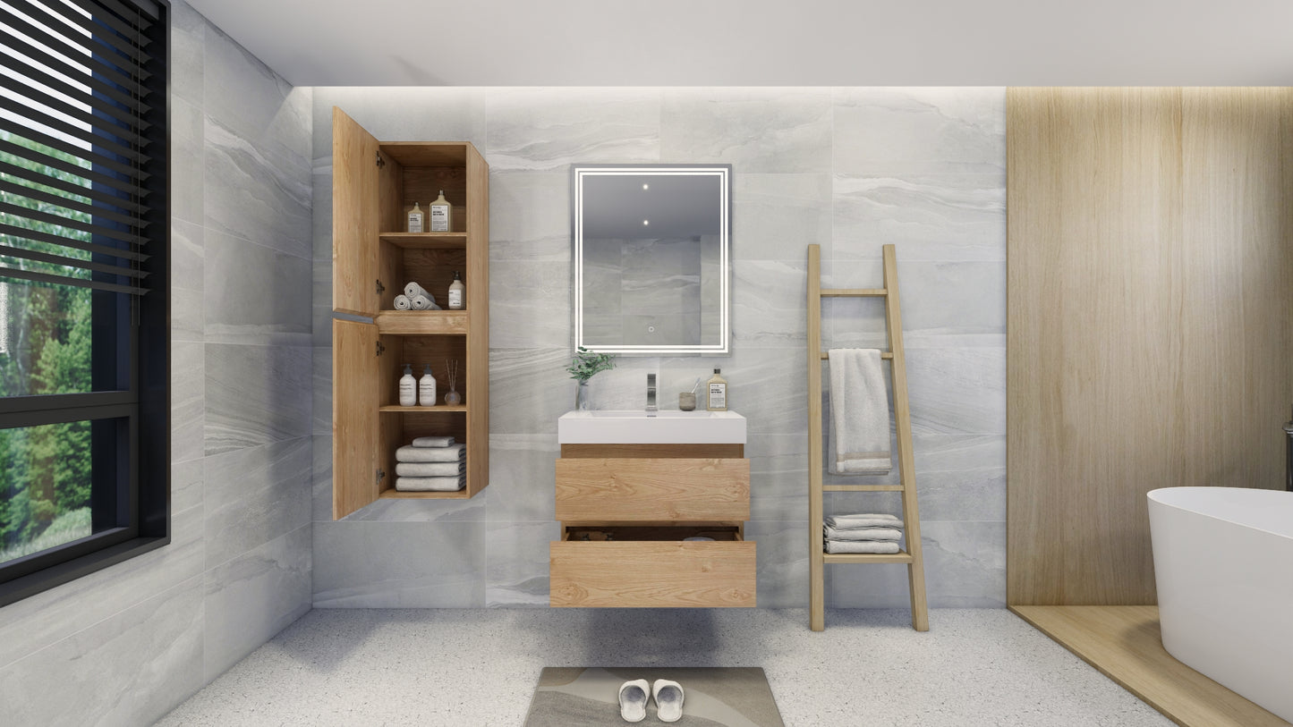 Monterey 16'' Wall-Mounted Side cabinet in New England Oak