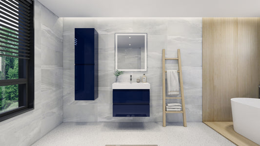 Monterey 16'' Wall-Mounted Side cabinet in High Gloss Blue