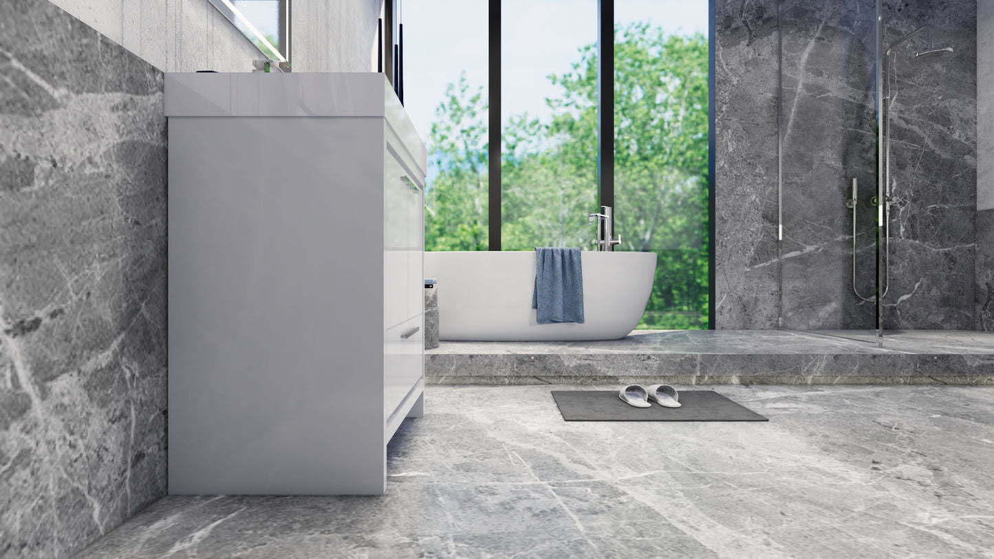 Azure 30" High Gloss White Freestanding Vanity with Reinforced Acrylic Sink