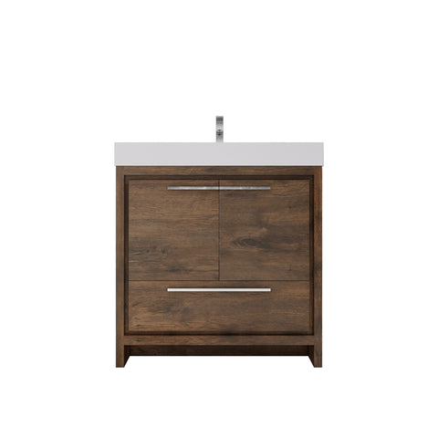 Azure 36" Rosewood Freestanding Vanity with Reinforced Acrylic Sink