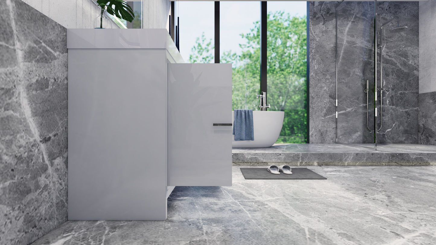 Azure 48" High Gloss White Freestanding Vanity with Reinforced Acrylic Sink