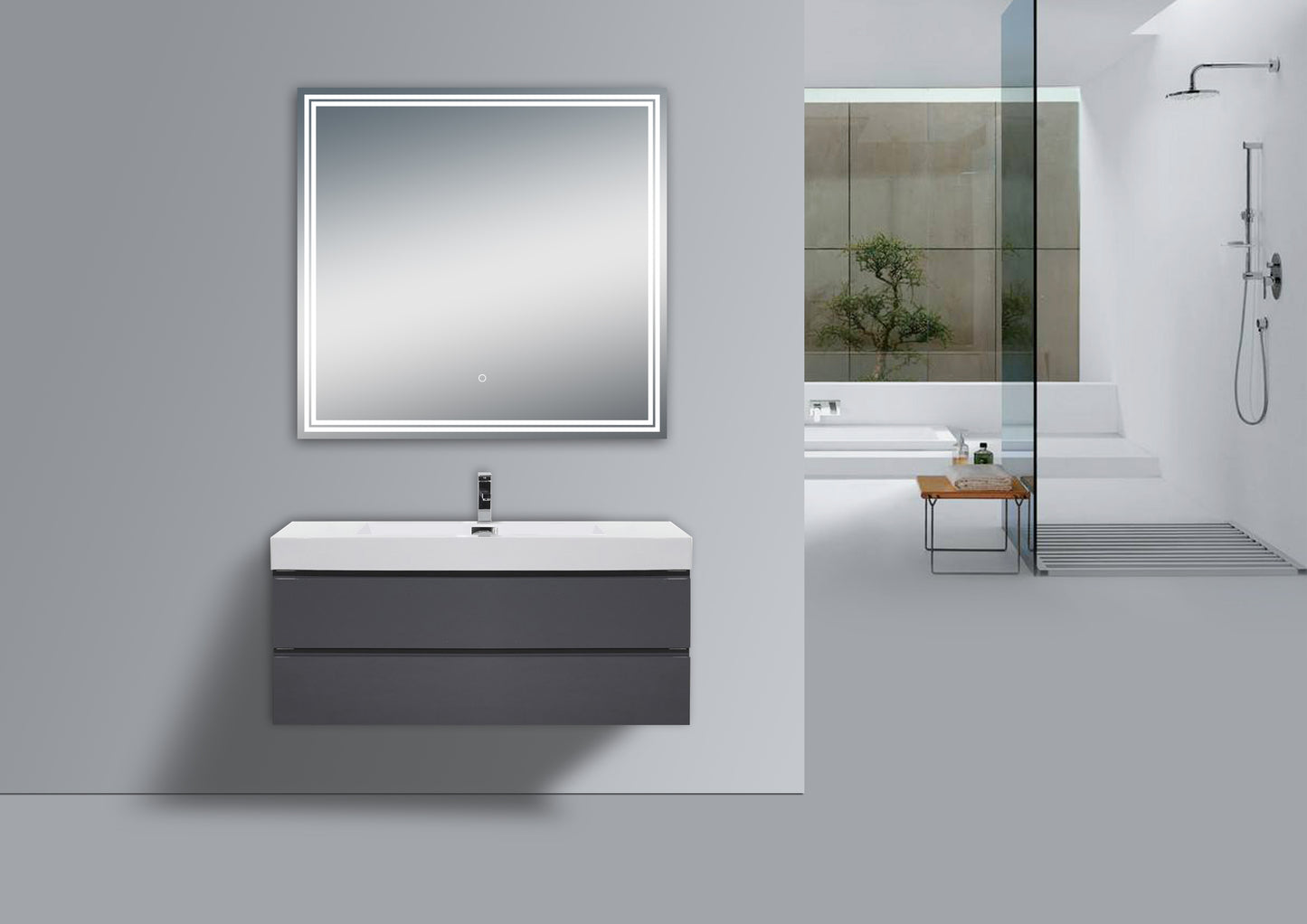 Luna 32'' Polished Edge Back-lit LED Mirror (30''Height)