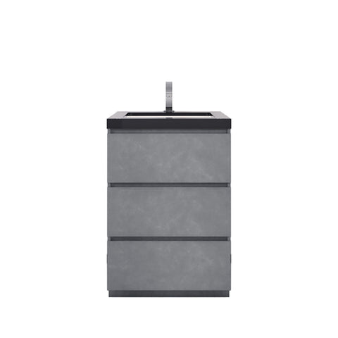 Stanley 24" Cement Gray Freestanding Vanity with Reinforced Acrylic Sink