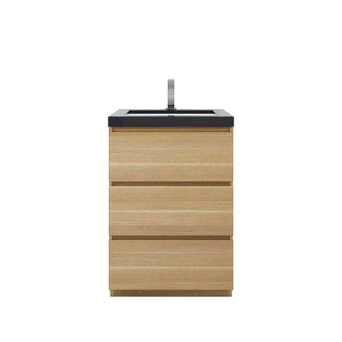 Stanley 24" White Oak Freestanding Vanity with Reinforced Acrylic Sink