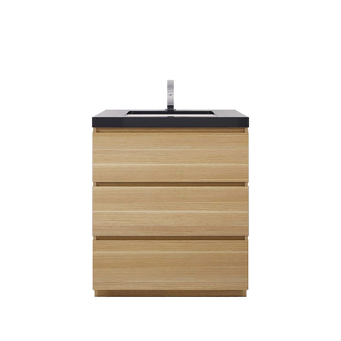 Stanley 30" White Oak Freestanding Vanity with Reinforced Acrylic Sink