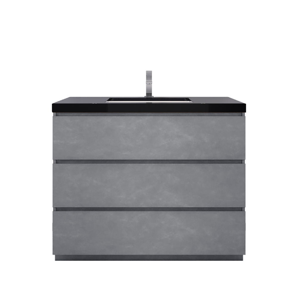 Stanley 42" Cement Gray Freestanding Vanity with Reinforced Acrylic Sink