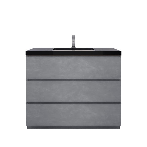Stanley 42" Cement Gray Freestanding Vanity with Reinforced Acrylic Sink