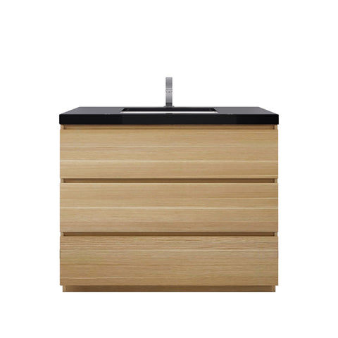 Stanley 42" White Oak Freestanding Vanity with Reinforced Acrylic Sink