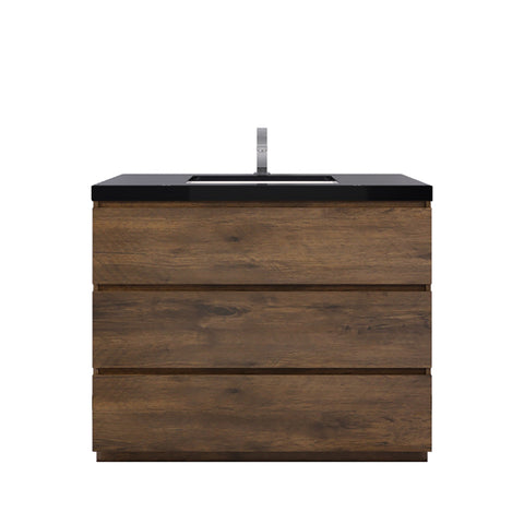 Stanley 42" Rosewood Freestanding Vanity with Reinforced Acrylic Sink