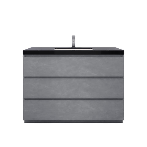 Stanley 48" Cement Gray Freestanding Vanity with Reinforced Acrylic Sink