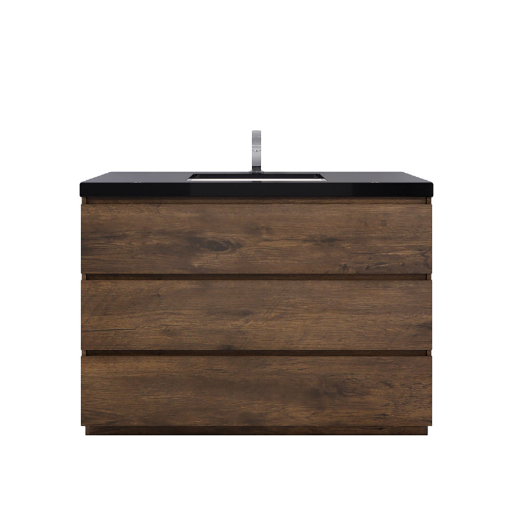 Stanley 48" Rosewood Freestanding Vanity with Reinforced Acrylic Sink