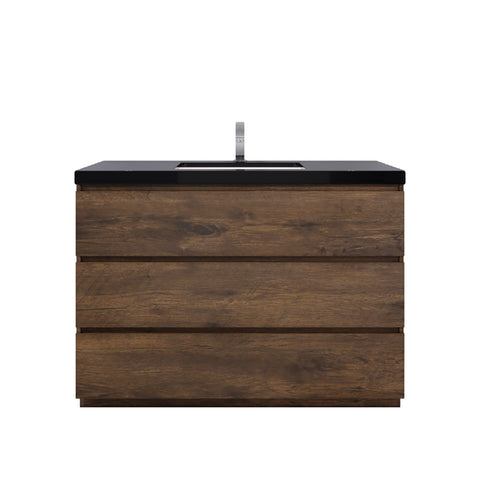 Stanley 48" Rosewood Freestanding Vanity with Reinforced Acrylic Sink