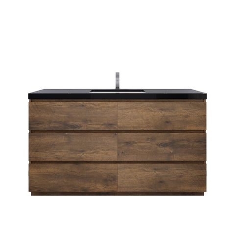 Stanley 60" Rosewood Freestanding Vanity with Reinforced Acrylic Sink