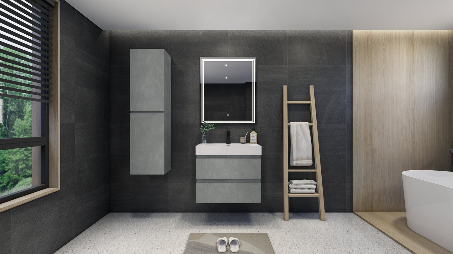 Monterey 16'' Wall-Mounted Side cabinet in Cement Grey