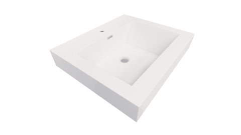 Nobel 24'' Width and 4'' Thickness Acrylic Sink