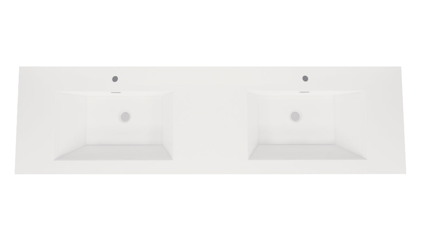 Nobel 72'' Width Double Sink and 4'' Thickness Acrylic Sink
