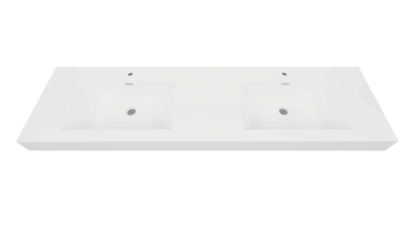 Nobel 72'' Width Double Sink and 4'' Thickness Acrylic Sink