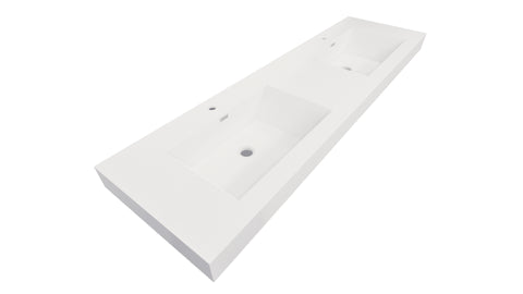 Nobel 72'' Width Double Sink and 4'' Thickness Acrylic Sink