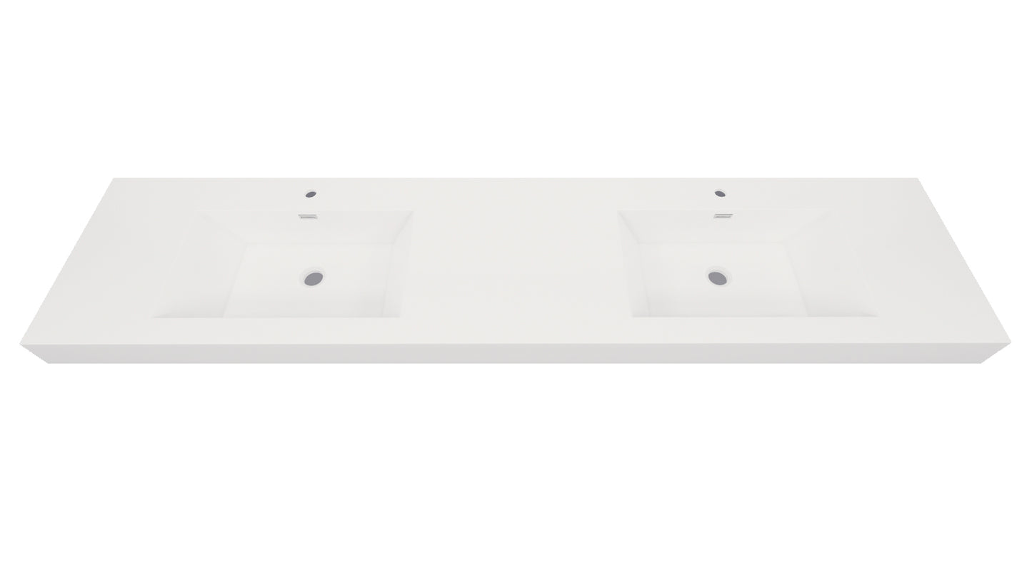 Nobel 84'' Width Double Sink and 4'' Thickness Acrylic Sink