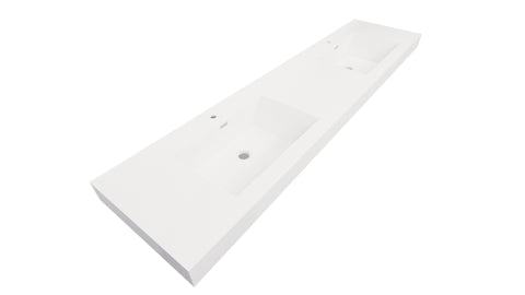 Nobel 84'' Width Double Sink and 4'' Thickness Acrylic Sink
