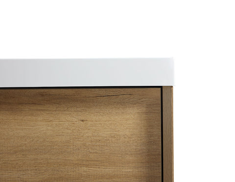 Kingdee 42" White Oak Wall Mounted Vanity with Reinforced Acrylic Sink