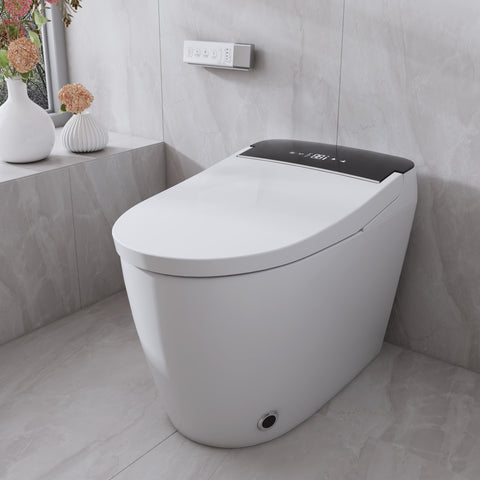 T105 White Smart Toilet with LED Screen & Bidet