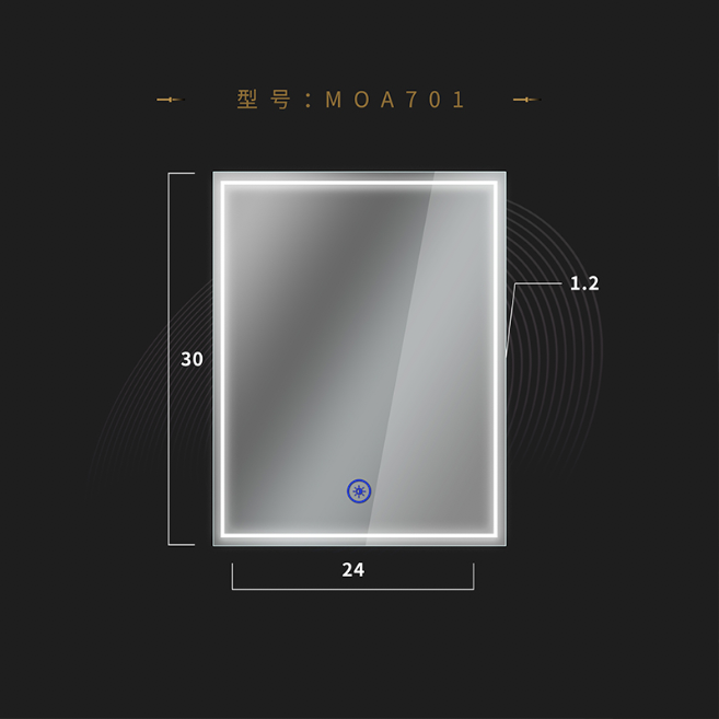Francisco 24" LED Mirror