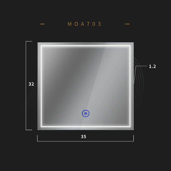 Francisco 35" LED Mirror
