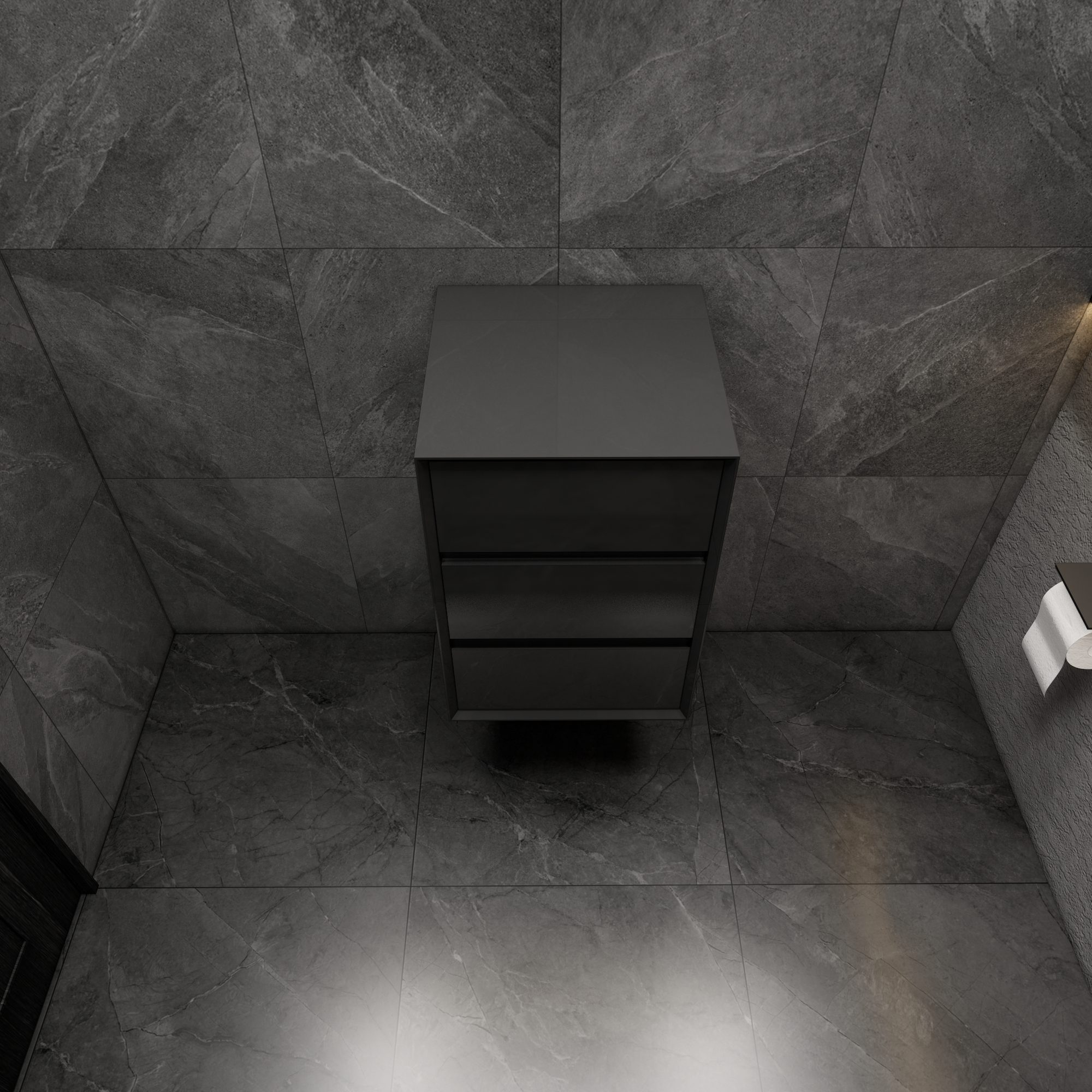 Max 20" Gloss Black Side Cabinet - Medicine Cabinet for Bathroom Vanity - Better Vanity