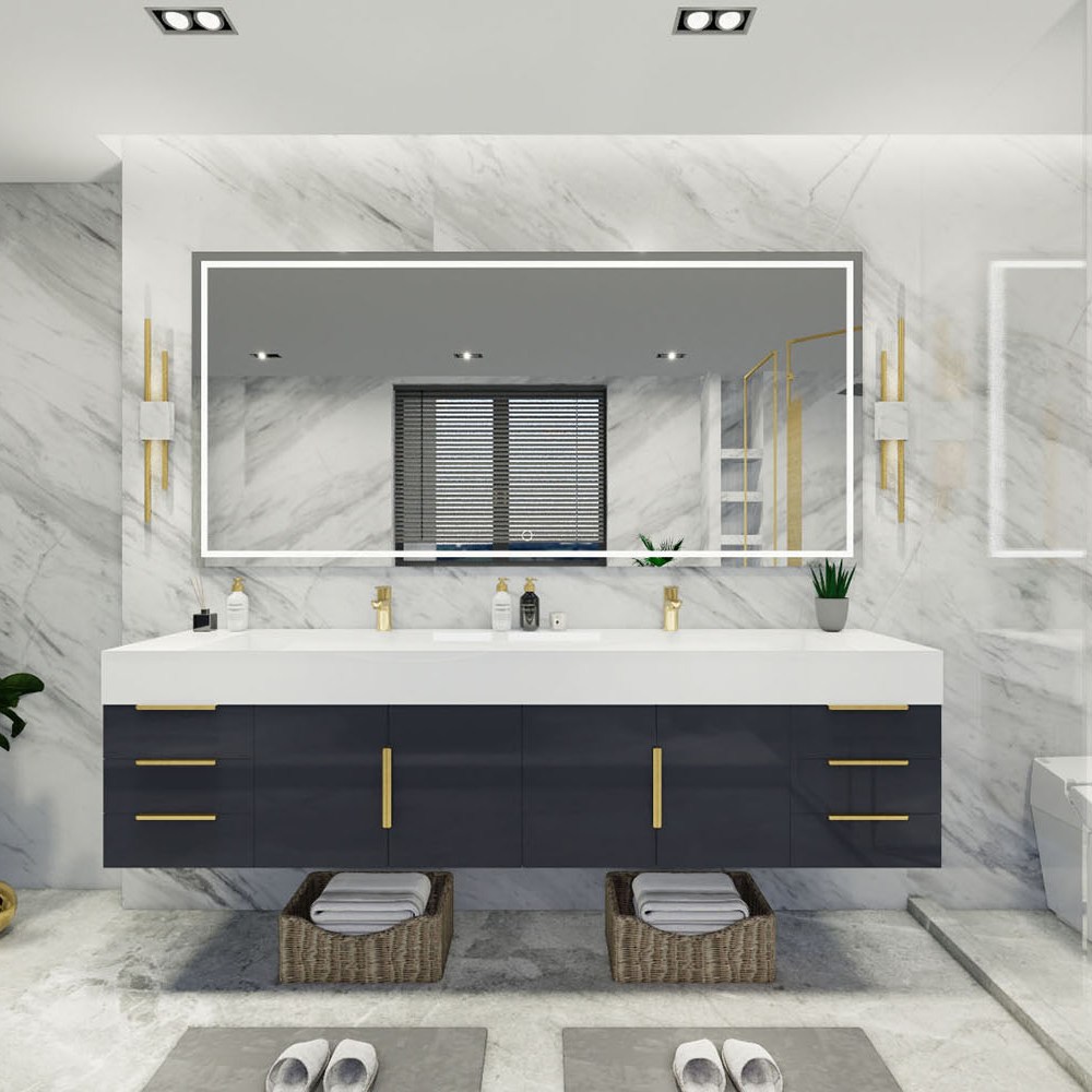 Bethany Wall Mounted Floating Bathroom Vanity with Reinforced Acrylic Sink | Better Vanity Nationwide Bathroom Vanity Supplier & Wholesaler